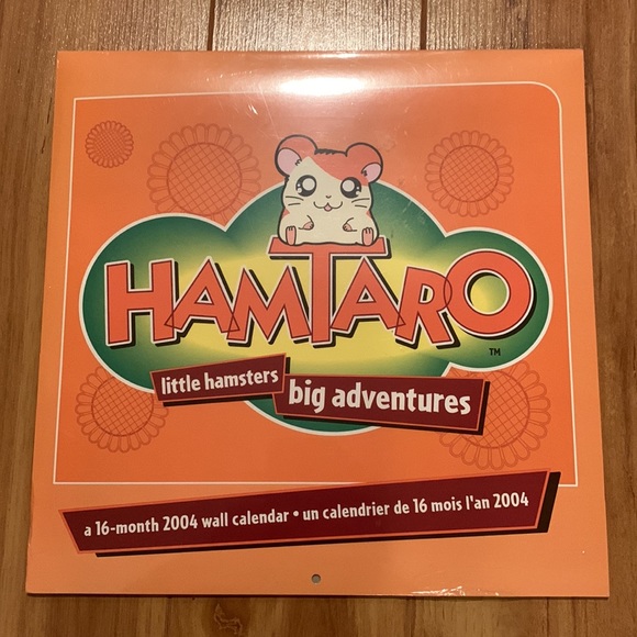 Vintage Hamtaro Little Hamsters Big Adventures 2004 Wall Calendar new Ham Ham - Picture 4 of 4
